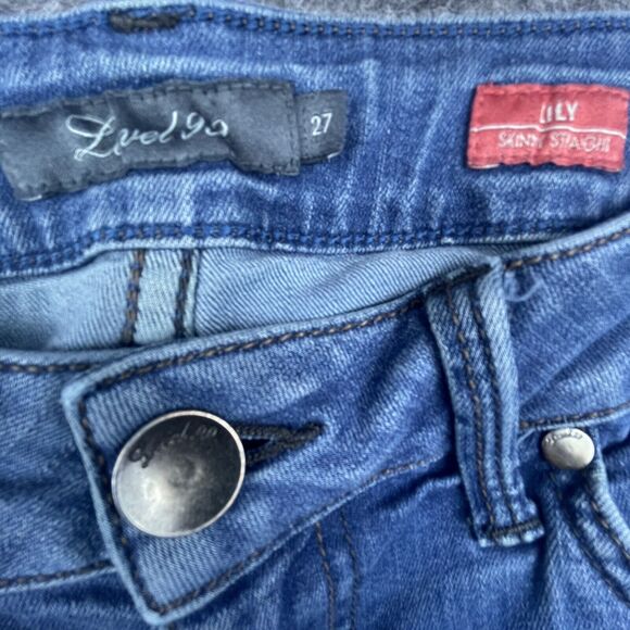 Level 99 Anthropologie Jeans Womens 27 Lily Skinny Straight Retro Simple Minimal - Picture 3 of 7